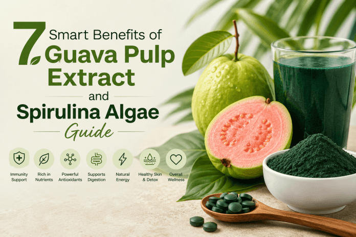 guava pulp extract and spirulina algae